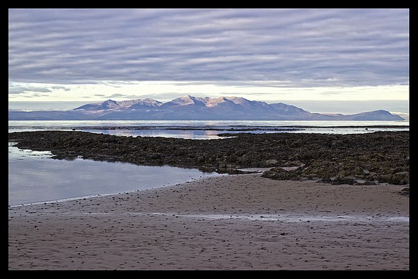 Morning glow over Arran Picture Board by jane dickie