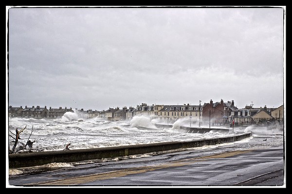 sea surge Troon beach Picture Board by jane dickie