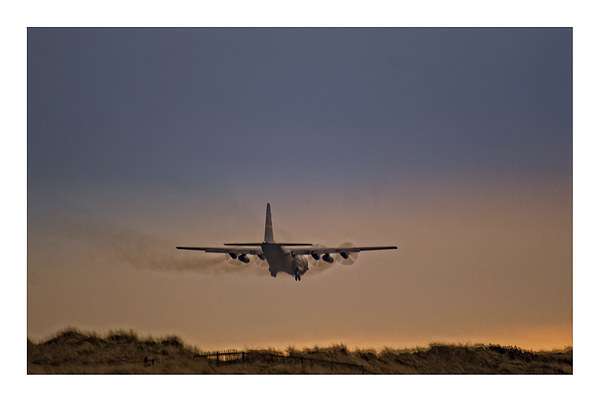 American military aircraft landing Prestwick Picture Board by jane dickie