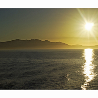 Buy canvas prints of Arran from the ferry by jane dickie
