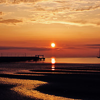 Buy canvas prints of Eos Troon sunset by jane dickie