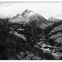 Buy canvas prints of Glen Rosa black and white, Arran,Scotland by jane dickie
