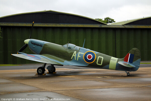 Scramble at Duxford: Spitfire Mark VB Picture Board by Graham Parry