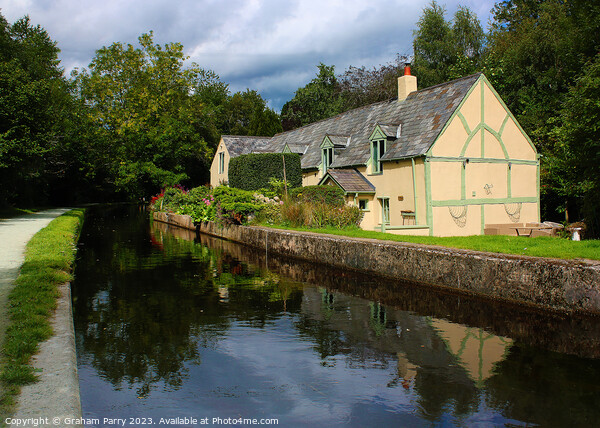 Charming Canal-side Penddol Cottage Picture Board by Graham Parry