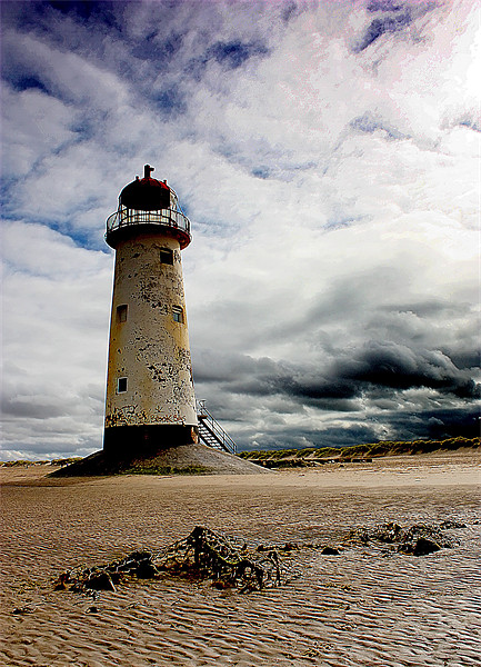 Talacre Lighthouse: A Beacon Amidst Storm Picture Board by Graham Parry