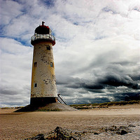 Buy canvas prints of Talacre Lighthouse: A Beacon Amidst Storm by Graham Parry