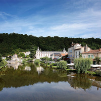 Buy canvas prints of Riverside Aesthetics in Brantome, France by Graham Parry