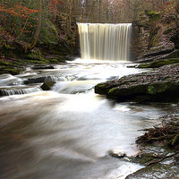 Buy canvas prints of Iron-Infused Waterfall in Wrexham by Graham Parry