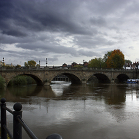 Buy canvas prints of Dramatic Autumnal Skies over Shrewsbury's Welsh Br by Graham Parry