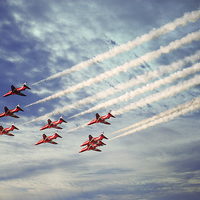 Buy canvas prints of Golden Jubilee of Red Arrows Flights by Graham Parry
