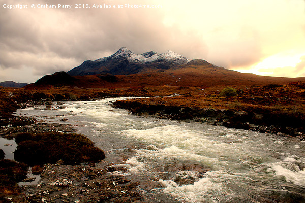 'Stormy Sligachan: Skye's Mystic Mountains' Picture Board by Graham Parry