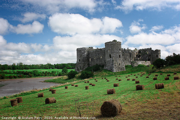 Carew Castle's Autumnal Serenity Picture Board by Graham Parry