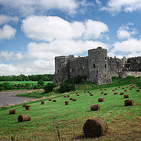 Buy canvas prints of Carew Castle's Autumnal Serenity by Graham Parry