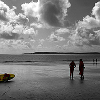 Buy canvas prints of Lifeguards' Autumn Watch at Tenby by Graham Parry