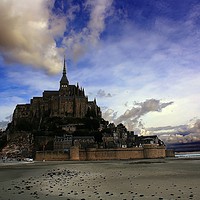 Buy canvas prints of Normandy's Enigmatic Tidal Island by Graham Parry
