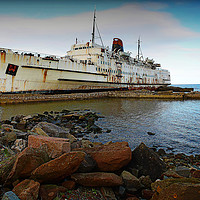 Buy canvas prints of The Stranded Icon: TSS Duke of Lancaster by Graham Parry