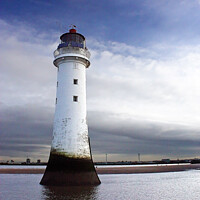 Buy canvas prints of New Brighton Beacon's Timeless Vigil by Graham Parry