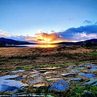 Buy canvas prints of Winter's Dusk Over Bala Lake by Graham Parry