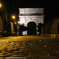 Buy canvas prints of Illuminated Titan: Rome's Arch of Titus by Graham Parry
