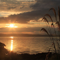 Buy canvas prints of Sunset over Kintyre by Jill Bain