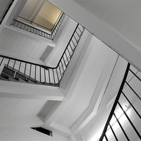 Buy canvas prints of White stairs by Jill Bain