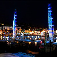 Buy canvas prints of Torquay harbour At Night 1 by Paul Mirfin