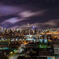 Buy canvas prints of Manhattan Skyline at Night by Paul Mirfin