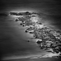 Buy canvas prints of Breakwater on beach by Josep M Peñalver