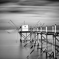 Buy canvas prints of Fishing hut, Marsilly, France by Josep M Peñalver