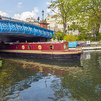 Buy canvas prints of Canal Boat London by Clive Eariss