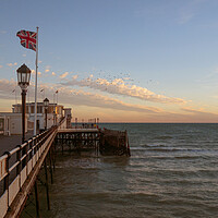 Buy canvas prints of Worthing Pier Dusk by Clive Eariss