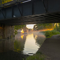 Buy canvas prints of Canal Sunrise by Clive Eariss