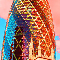 Buy canvas prints of The Gherkin London by Clive Eariss