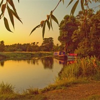 Buy canvas prints of River Wey Pyrford Surrey by Clive Eariss