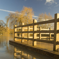 Buy canvas prints of MILL ROAD COBHAM FLOODS SURREY by Clive Eariss