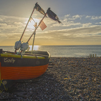 Buy canvas prints of Fishing Boat Worthing by Clive Eariss