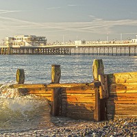 Buy canvas prints of Incoming Wave Worthing by Clive Eariss