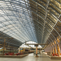 Buy canvas prints of St Pancras Station Late Sunshine by Clive Eariss