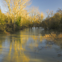 Buy canvas prints of  The River Mole Cobham Surrey by Clive Eariss
