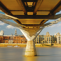 Buy canvas prints of  The Millennium Bridge London by Clive Eariss
