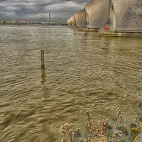 Buy canvas prints of The Thames Barrier  by Clive Eariss