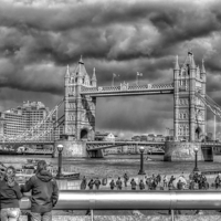 Buy canvas prints of  Look To The Tower Bridge by Clive Eariss
