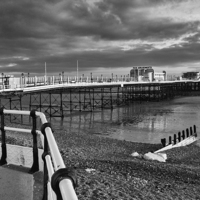 Buy canvas prints of  Worthing Pier Late Sunshine by Clive Eariss