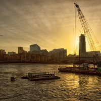 Buy canvas prints of  London Dusk by Clive Eariss