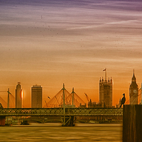 Buy canvas prints of  London Cityscape Dusk by Clive Eariss
