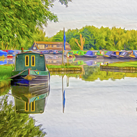 Buy canvas prints of  Pyrford Marina Surrey by Clive Eariss