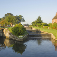 Buy canvas prints of  PAPERCOURT LOCK SURREY by Clive Eariss