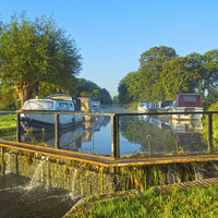 Buy canvas prints of  Canal View PaperCourt Lock by Clive Eariss