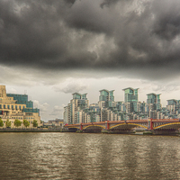Buy canvas prints of Mi5 And Vauxhall Bridge  by Clive Eariss