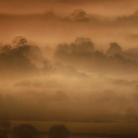 Buy canvas prints of  Box Hill Mist by Clive Eariss